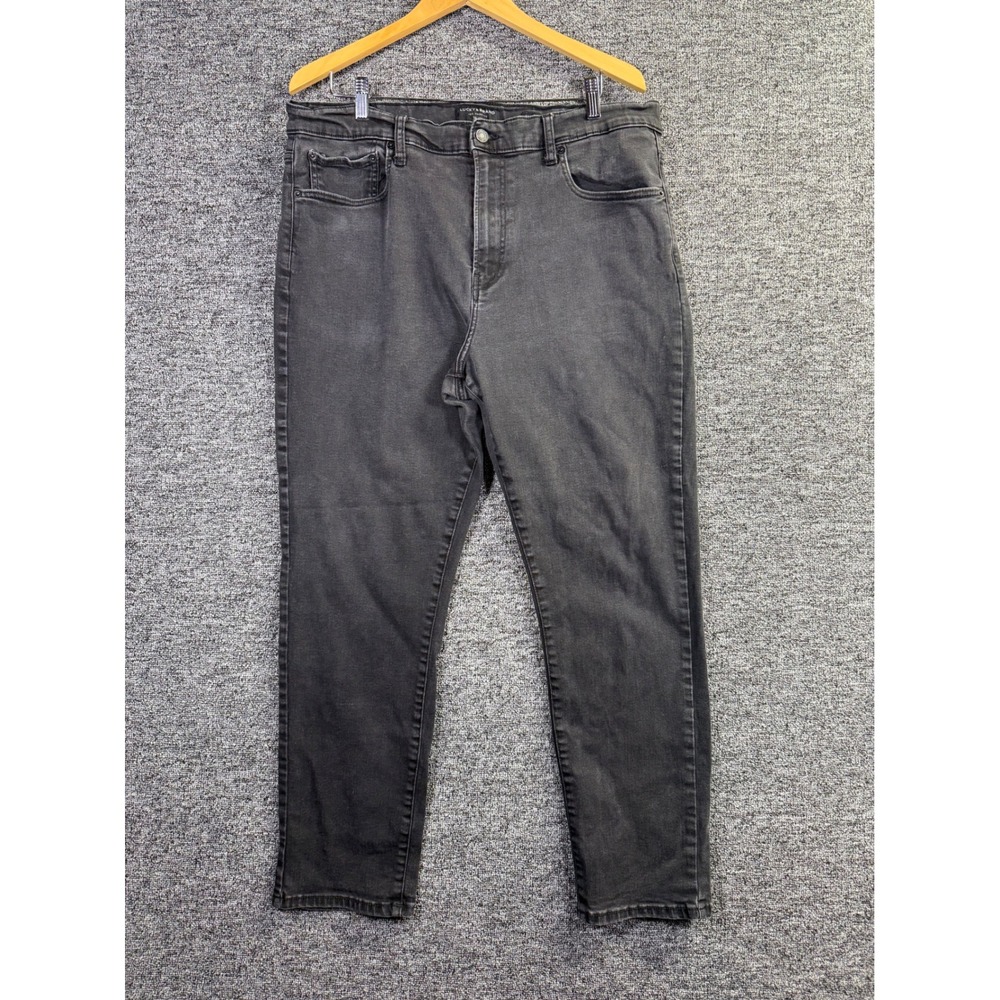 Lucky Brand 412 Athletic Slim Jeans Mens 38x30 Faded Black Denim Pants